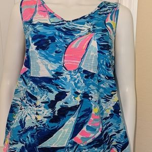 Lilly Pulitzer vivid sailboat Large tank top